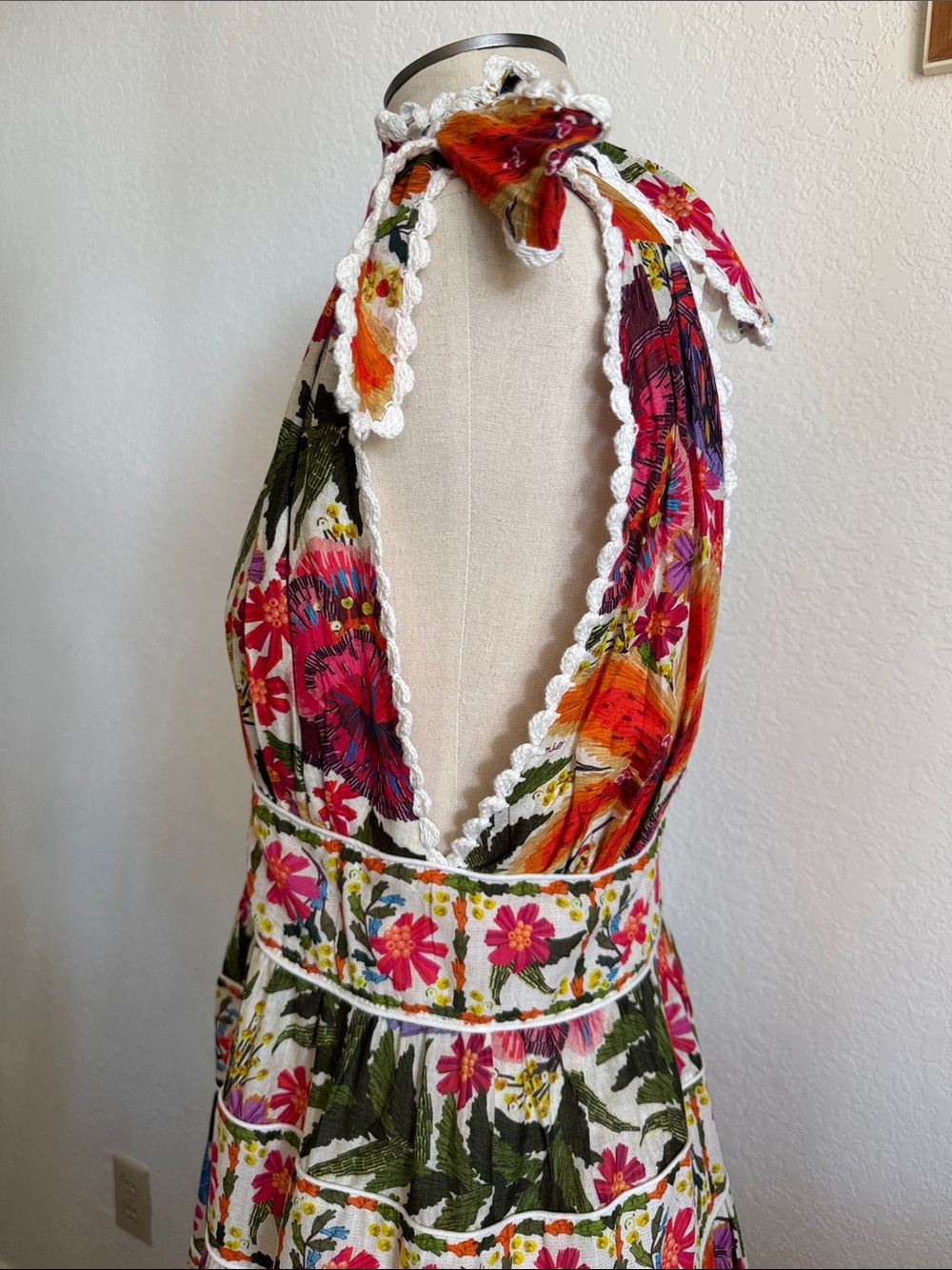 FARM Rio Tropical Yard Sleeveless Midi Dress - size Small - Picture 5 of 9